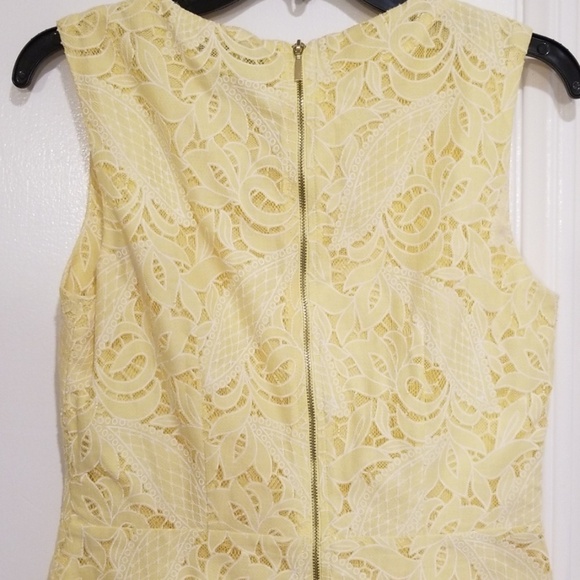💕H&M💕 Yellow Lace Shift Mini Dress - Picture 6 of 8